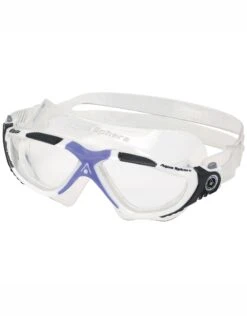AQUA SPHERE Vista Swim Mask - Clear Lens -Swimming Equipment Store 9917 Vista MS1750950LC Clear White Lilac 1