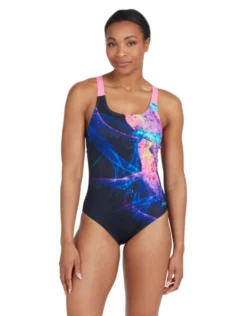 Zoggs Acid Wave Speedback Swimsuit - Black/Pink -Swimming Equipment Store AcidWaveSpeedbackSwimsuit 5