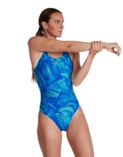 Speedo Allover Powerback Swimsuit - Blue/Green -Swimming Equipment Store AlloverPowerbackSwimsuit BlueGreen 5