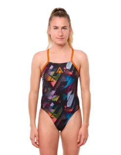 AQUA SPHERE Essential Tie Back Swimsuit - Multicolour/Navy