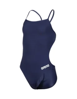 Arena Girls Team Challenge Solid Swimsuit - Navy/White -Swimming Equipment Store Arena Girls Team Challenge Solid Swimsuit Navy White 7