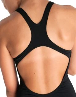 Arena Girls Team Swim Pro Solid Swimsuit - Black/White -Swimming Equipment Store Arena Girls team Swim Pro Solid Swimsuit Black 1