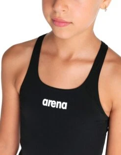 Arena Girls Team Swim Pro Solid Swimsuit - Black/White -Swimming Equipment Store Arena Girls team Swim Pro Solid Swimsuit Black 2