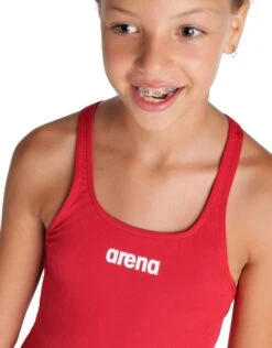 Arena Girls Team Swim Pro Solid Swimsuit - Red/White -Swimming Equipment Store Arena Girls team Swim Pro Solid Swimsuit Red White 1