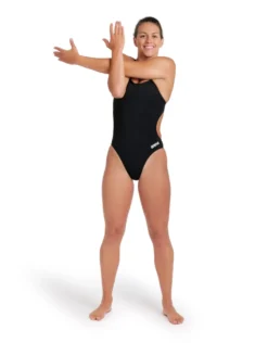 Arena Team Challenge Solid Swimsuit - Black/White -Swimming Equipment Store Arena Team Challenge Solid Swimsuit Black White 3