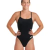 Arena Team Challenge Solid Swimsuit - Black/White