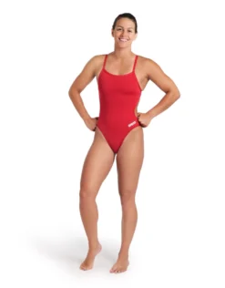 Arena Team Challenge Solid Swimsuit - Red/White -Swimming Equipment Store Arena Team Challenge Solid Swimsuit Red White 3