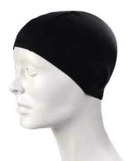 BeCo Polyester Fabric Adults Swim Cap -Swimming Equipment Store BECO100 PolyesterFabricAdultsSwimCapBlack