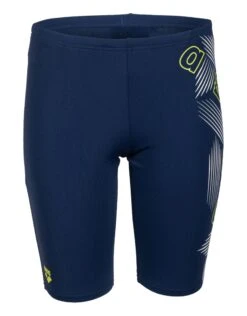 Arena Boys Graphic Print Swim Jammer - Navy/White -Swimming Equipment Store Boy sSwimJammerGraphic Front Close Up