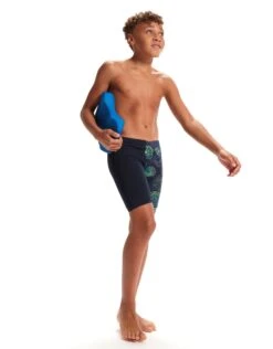 Speedo Boys Allover Digi Jammer - Navy/Green -Swimming Equipment Store BoysAlloverDigiJammer NavyGreen 4