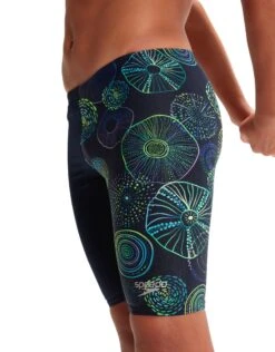 Speedo Boys Allover Digi Jammer - Navy/Green -Swimming Equipment Store BoysAlloverDigiJammer NavyGreen 7