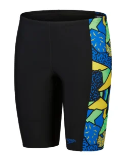 Speedo Boys Allover Panel Jammer - Black/Multi -Swimming Equipment Store BoysAlloverPanelJammer BlackMulti 5