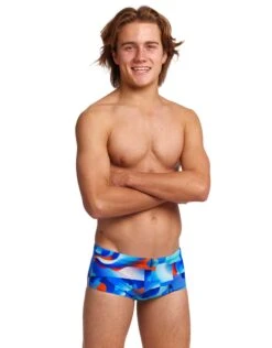 Funky Trunks Boys Battle Blue Sidewinder Swim Trunks -Swimming Equipment Store BoysBattleBlueSidewinderSwimTrunks 2