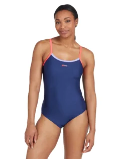 Zoggs Cannon Strike Back Swimsuit - Navy/Purple/Red -Swimming Equipment Store CannonStrikeBackSwimsuit NavyPurpleRed 2