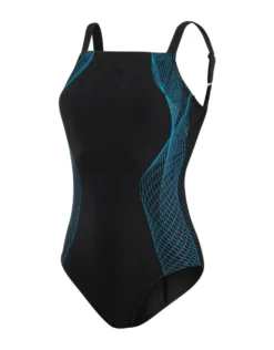 Speedo Crystallux Printed Swimsuit - Black/Blue -Swimming Equipment Store CrystalluxPrintedSwimsuit BlackBlue 4