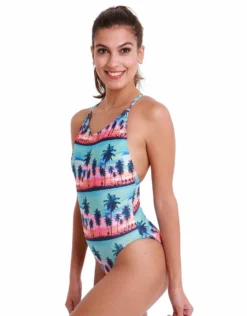 Santa Monica Revibe Low X-Back Swimsuit - Multi -Swimming Equipment Store DolfinUgliesSantaMonicaRevibeLowX BackSwimsuit Multi 4