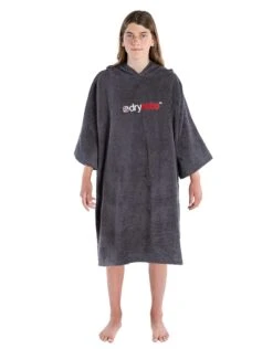 Kids Organic Cotton Short Sleeve Towel Poncho - 10-13 Yrs -Swimming Equipment Store Dryrobe kids cotton robe 10 13 3