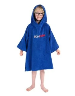 Kids Organic Cotton Short Sleeve Towel Poncho - 5-9 Yrs -Swimming Equipment Store Dryrobe kids cotton towel robe 5 9 4