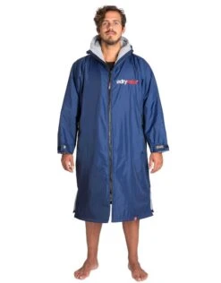 Advance Long Sleeve Adult Robe - Navy/Grey -Swimming Equipment Store DryrobeAdvanceLongSleeve Navy Grey