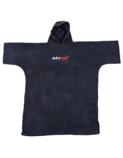 Organic Cotton Short Sleeve Adult Towel Poncho - Black -Swimming Equipment Store DryrobeOrganicCottonShortSleeveTowel Black 4