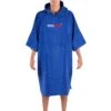 Organic Cotton Short Sleeve Adult Towel Poncho - Royal Blue
