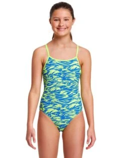 FUNKITA Girls Blizzard Blitz Diamond Back Swimsuit