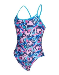 Zoggs Girls Fiery Star Tie Back Swimsuit -Swimming Equipment Store GirlsFieryStarTieBackSwimsuit 3 1