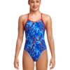 FUNKITA Girls Mr Squiggle Diamond Back Swimsuit