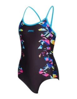 Zoggs Girls Neon Cracker Sprintback Swimsuit -Swimming Equipment Store GirlsNeonCrackerSprintbackSwimsuit 2