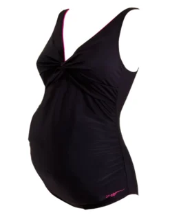 Zoggs Hayman Maternity One Piece - Black And Pink