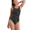 Speedo Hyperboom Allover Medalist Swimsuit - Black/Grey