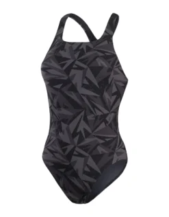 Speedo Hyperboom Allover Medalist Swimsuit - Black/Grey -Swimming Equipment Store HyperboomAlloverMedalistSwimsuit BlackGrey 8