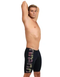 Arena Kikko Pro Graphic Print Swim Jammer - Black/Yellow