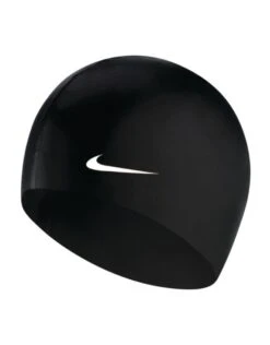 Nike Solid Silicone Adult Cap -Swimming Equipment Store Nike Solid Silicone Cap Black White