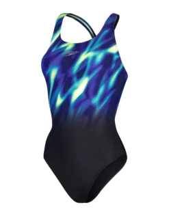 Speedo Placement Digital Powerback Swimsuit - Black/Blue -Swimming Equipment Store PlacementDigitalPowerbackSwimsuit BlackBlue 5