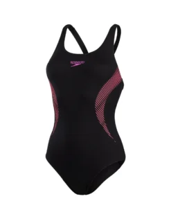 Speedo Placement Muscleback Swimsuit - Black / Pink -Swimming Equipment Store PlacementMusclebackSwimsuit 704 1