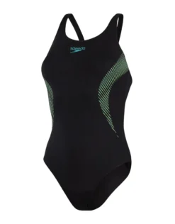 Speedo Placement Muscleback Swimsuit - Black/Blue -Swimming Equipment Store PlacementMusclebackSwimsuit BlackBlue 3