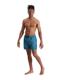 Speedo Printed Leisure 16" Swim Watershorts - Blue -Swimming Equipment Store PrintedLeisure16SwimWatershorts Blue 7