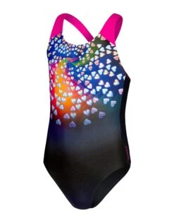 Speedo Girls Digital Placement Splashback - Black/Pink -Swimming Equipment Store SP 800262514738 6