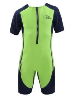 Stingray HP Short Sleeve Kids Wetsuit - Green/Navy -Swimming Equipment Store STINGYSTINGRAY 4
