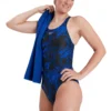 Speedo Allover Recordbreaker Swimsuit - Black/Blue