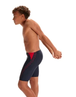 Speedo Boys HyperBoom Splice Swim Jammer - Navy/Red -Swimming Equipment Store Speedo Boys HyperBoom Splice Jammer Black Red 3
