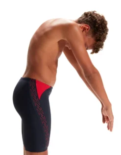 Speedo Boys HyperBoom Splice Swim Jammer - Navy/Red -Swimming Equipment Store Speedo Boys HyperBoom Splice Jammer Black Red 6