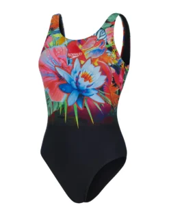 Speedo Digital Placement U-Back Swimsuit - Black/Multi -Swimming Equipment Store Speedo Digital Placement U Back Swimsuit Black Multi 3