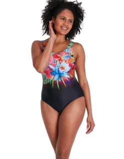 Speedo Digital Placement U-Back Swimsuit - Black/Multi -Swimming Equipment Store Speedo Digital Placement U Back Swimsuit Black Multi 6