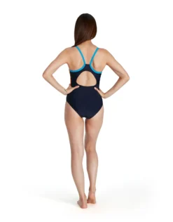 Speedo Dive Thinstrap Muscleback Swimsuit - Blue/Orange -Swimming Equipment Store Speedo DiveThinstrapMusclebackSwimsuit BlueOrange 2