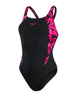Speedo Hyperboom Splice Muscleback Swimsuit - Black/Pink -Swimming Equipment Store Speedo HyperboomSpliceMusclebackSwimsuit BlackPink 4