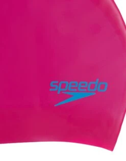 Speedo Junior Long Hair Silicone Swim Cap - Pink -Swimming Equipment Store Speedo Junior Long Hair Cap Pink 2