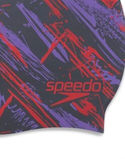 Speedo Slogan Print Silicone Swim Cap -Swimming Equipment Store Speedo Slogan Print Silicone Cap 6