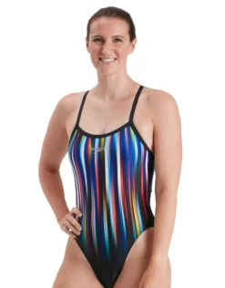 Speedo Placement Thinstrap Muscleback Swimsuit - Multi